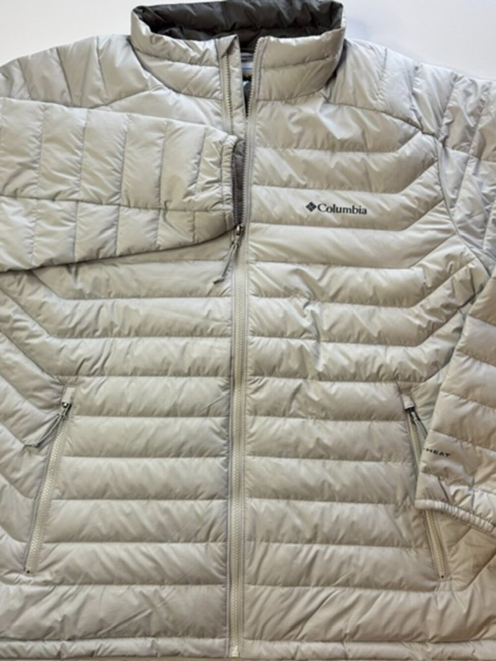 Columbia Omni-Heat Men's Gray Puffer Jacket Size XL